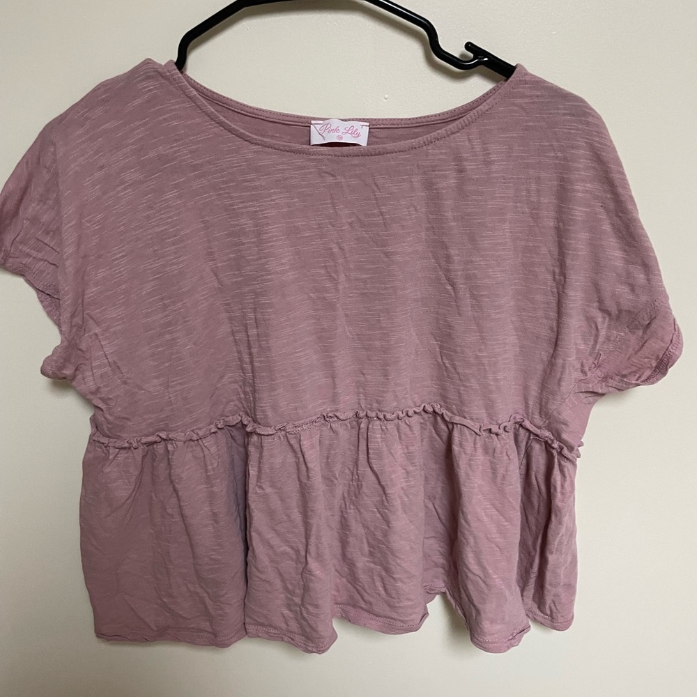 Pink Lily Pink Babydoll Top